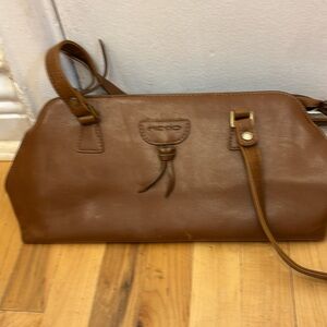 MESIO  Tan Leather Shoulder Bag